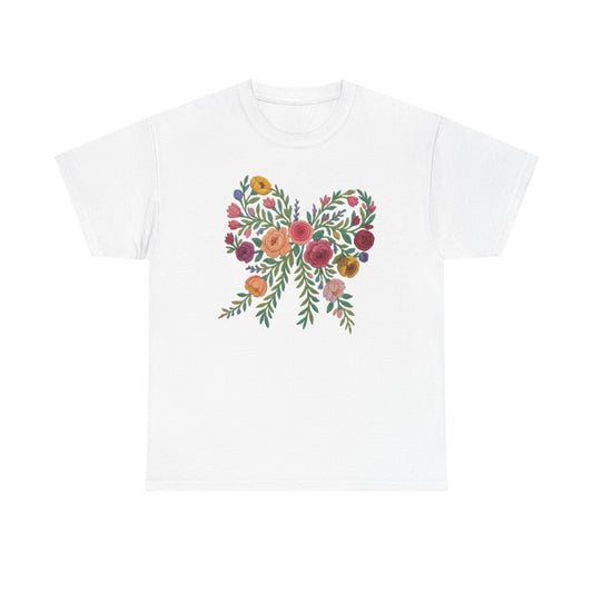 Faux Embroidered Flower Bow DTF Transfer