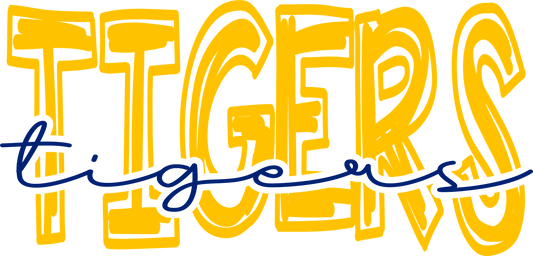 Tigers Sketch and Script DTF Transfer