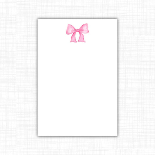 Pink Bow Notepad