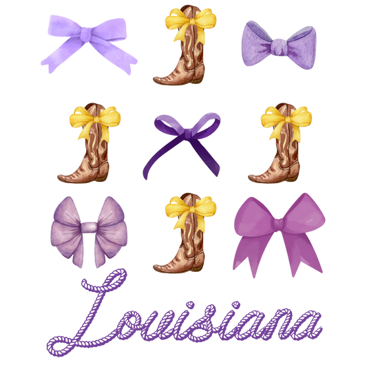 Louisiana Rope and Boot Coquette DTF Transfer