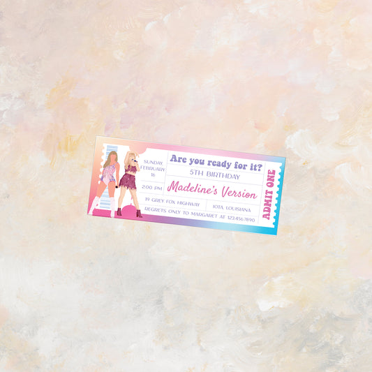 Are You Ready For It Birthday Invitation