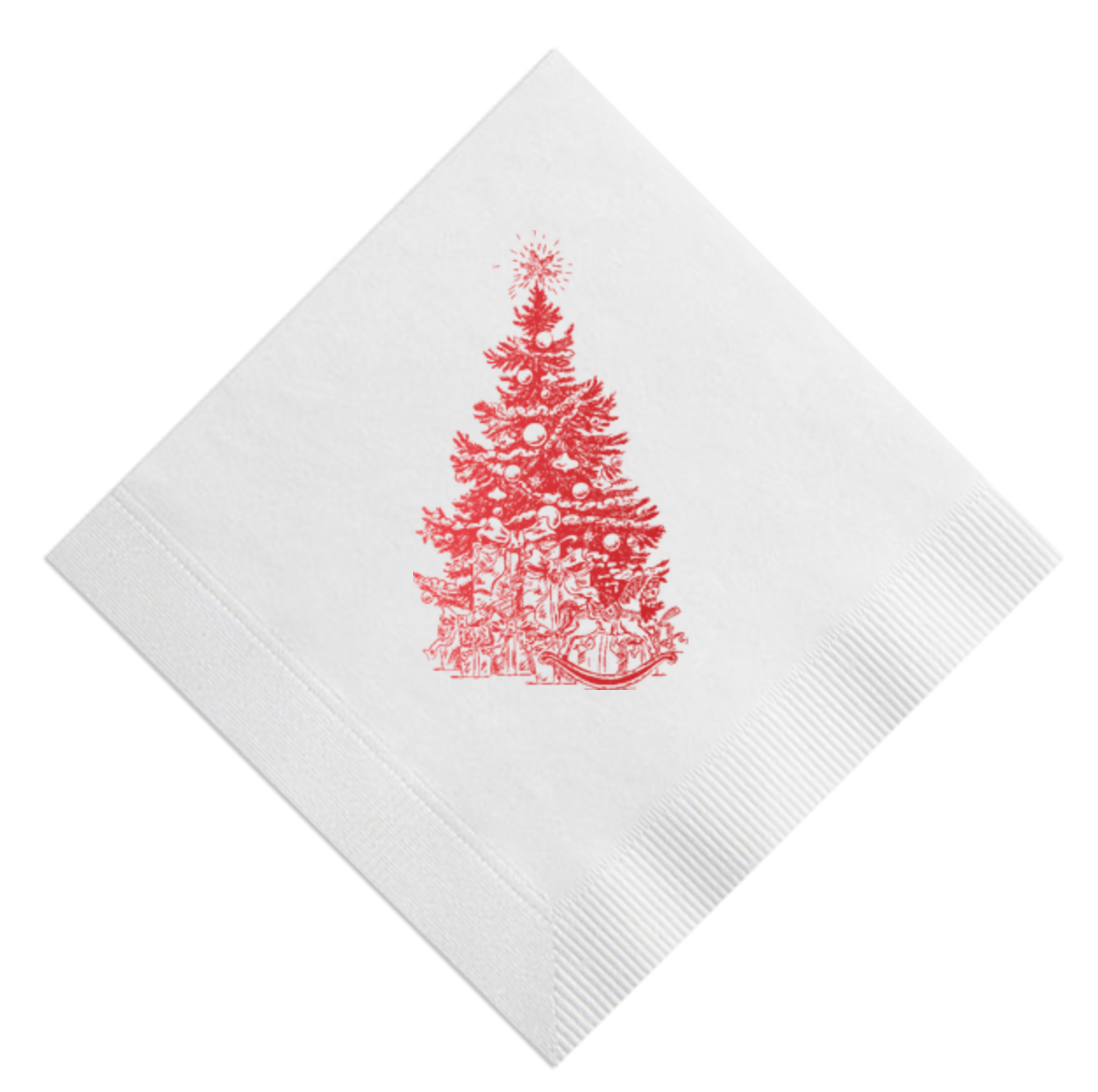 Christmas Tree Beverage Napkin