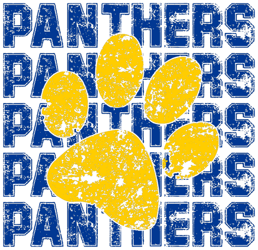 Panthers with Paw Print DTF Transfer