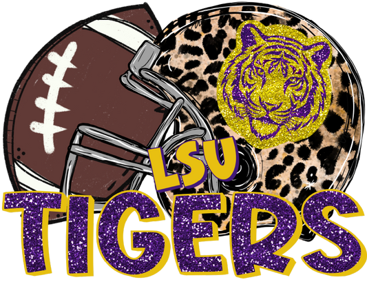 LSU Tigers Glitter DTF Transfer