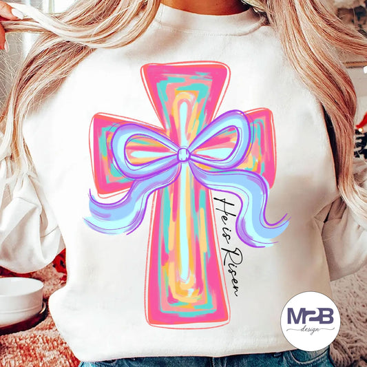 Bright Brushstroke Cross DTF Transfer