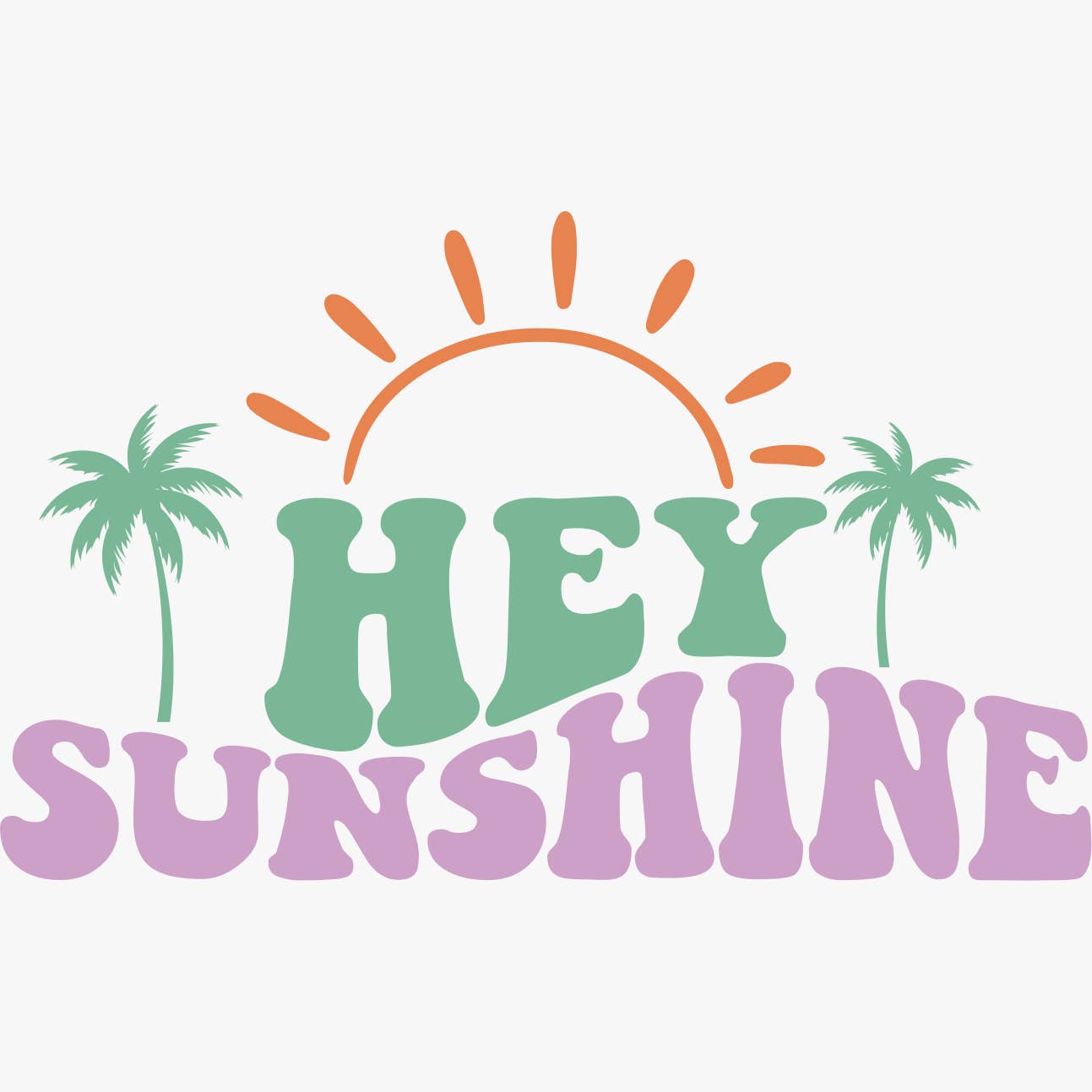 Wavy Hey Sunshine DTF Transfer