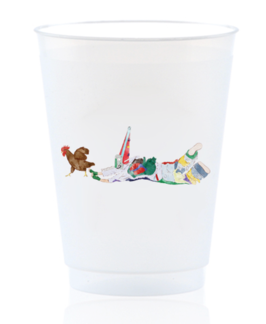 Mardi Gras Chicken Run Shatterproof Cup