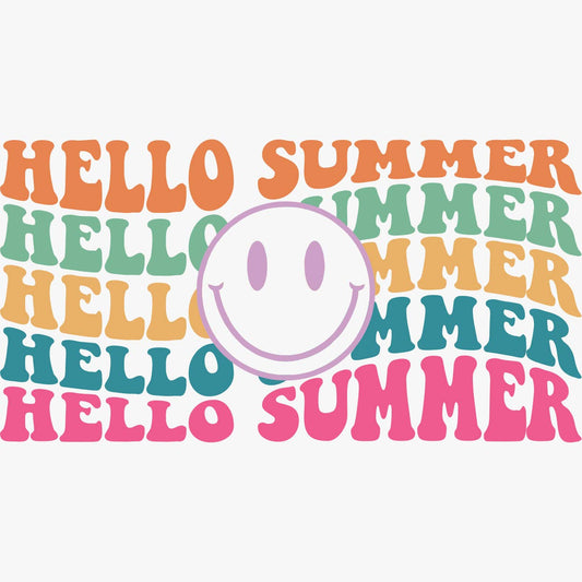 Wavy Hello Summer DTF Transfer