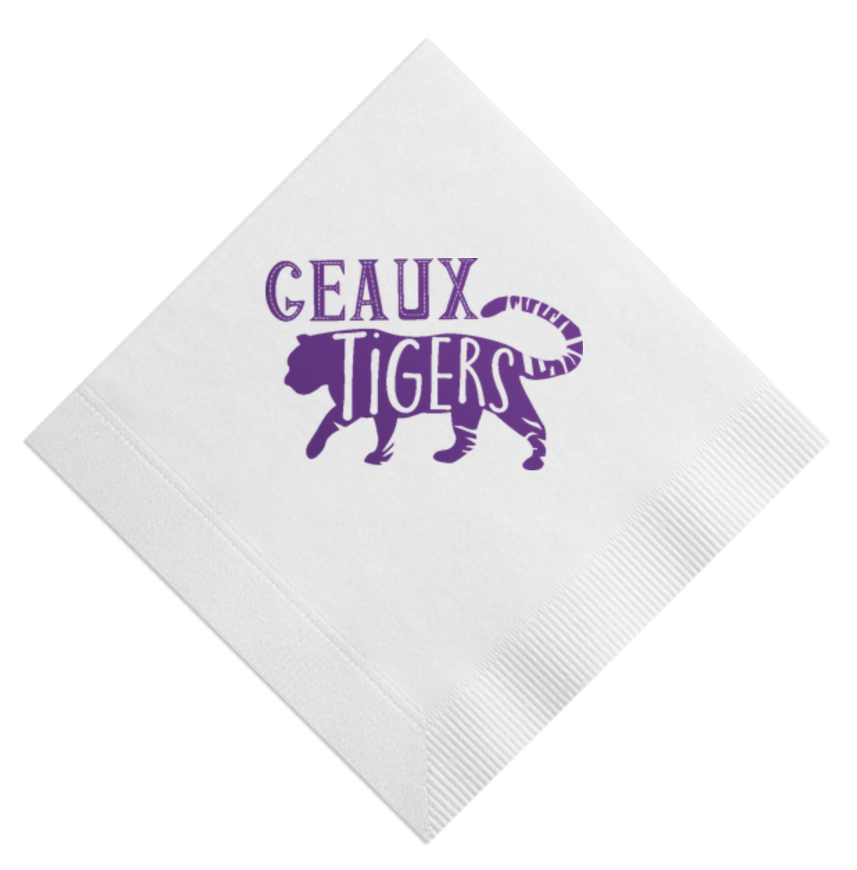 Geaux Tigers with Tiger Beverage Napkin