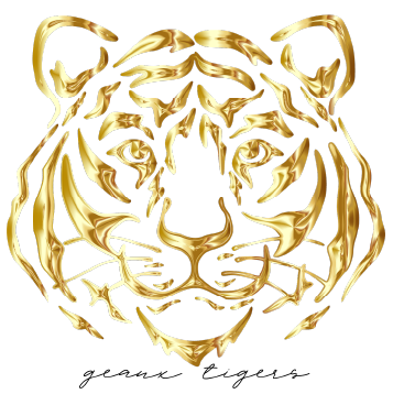Gold Foil Tiger DTF Transfer