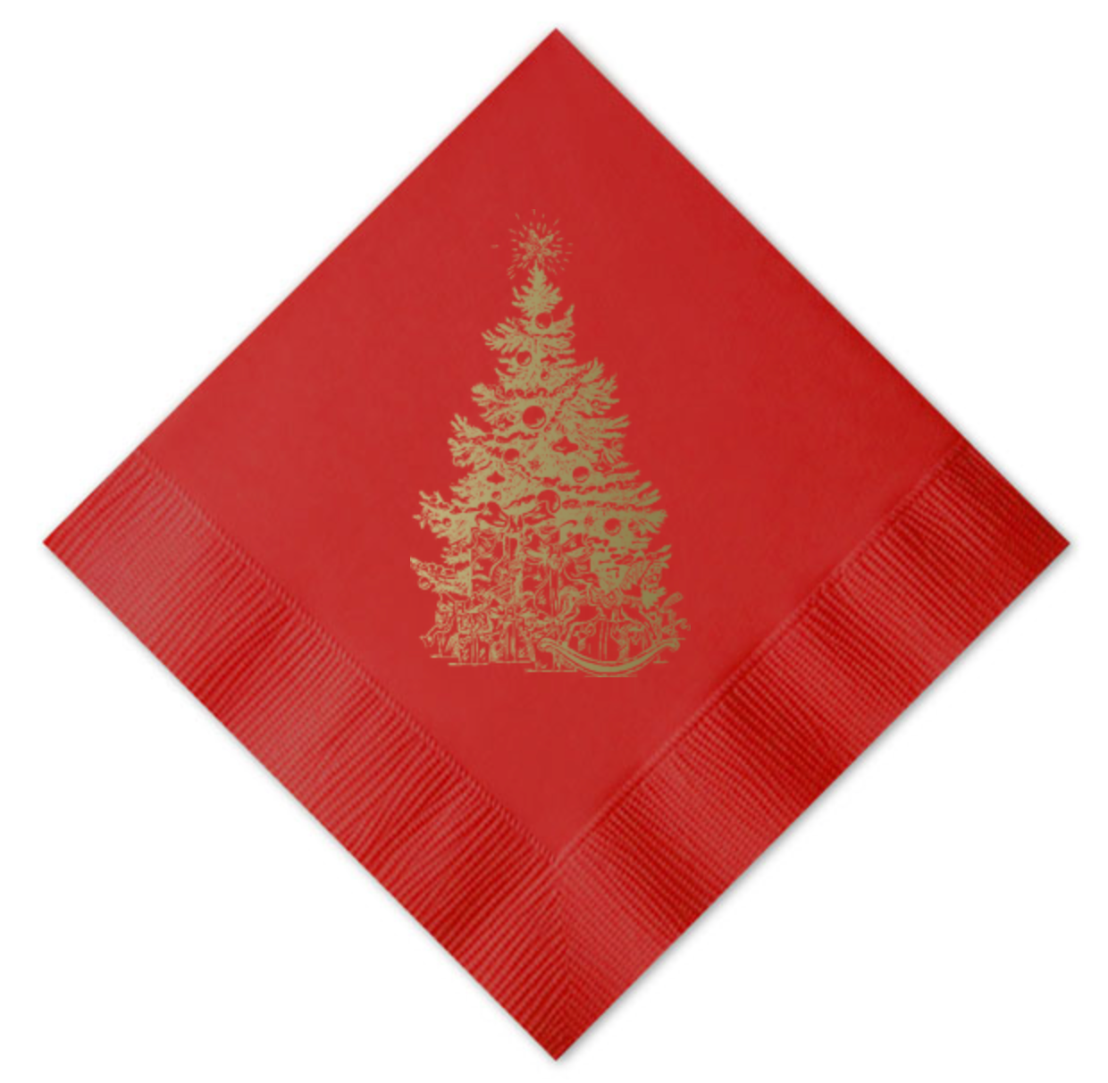 Christmas Tree Beverage Napkin