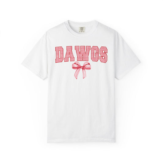 Dawgs Gingham Bow DTF Transfer