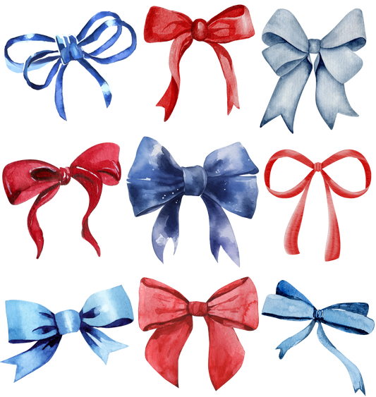 Patriotic Bows Coquette DTF Transfer