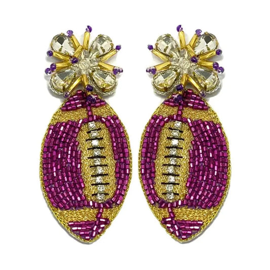 Purple and Gold Football Burst