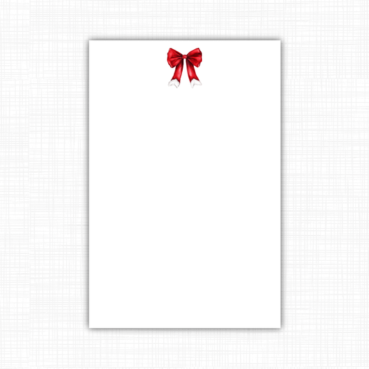 Santa Bow Notepad