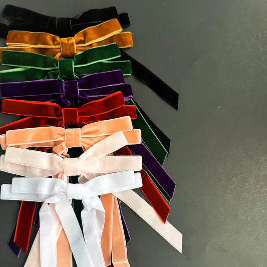 Slim Velvet Bow