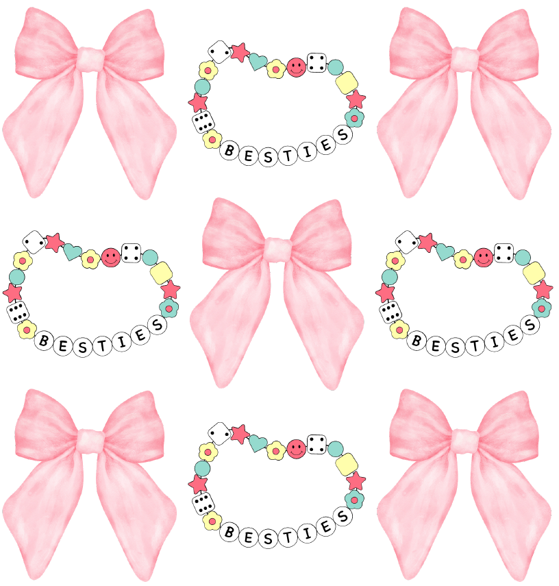 Friendship Bracelet Coquette DTF Transfer
