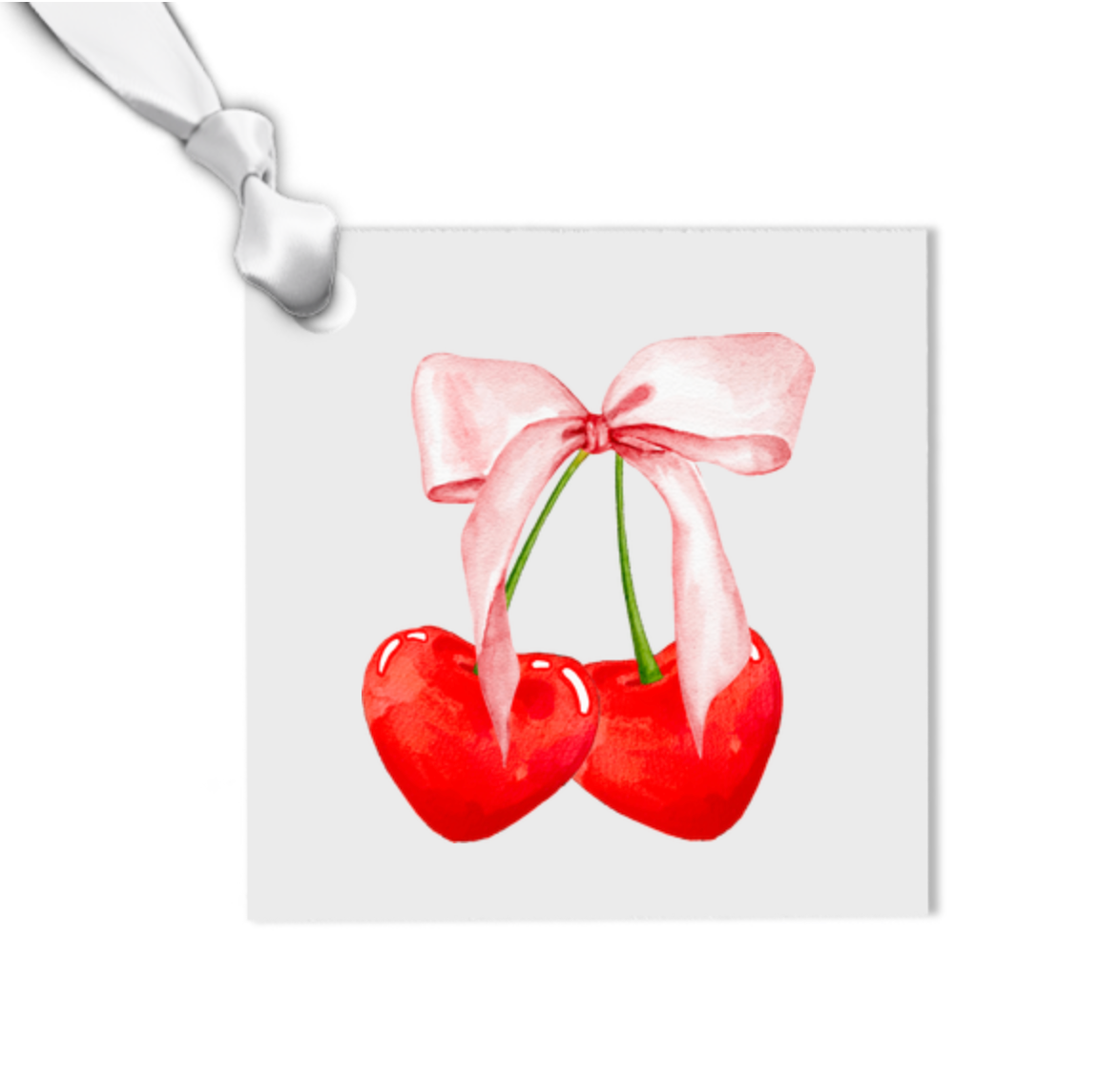 Cherry Bow Gift Tags