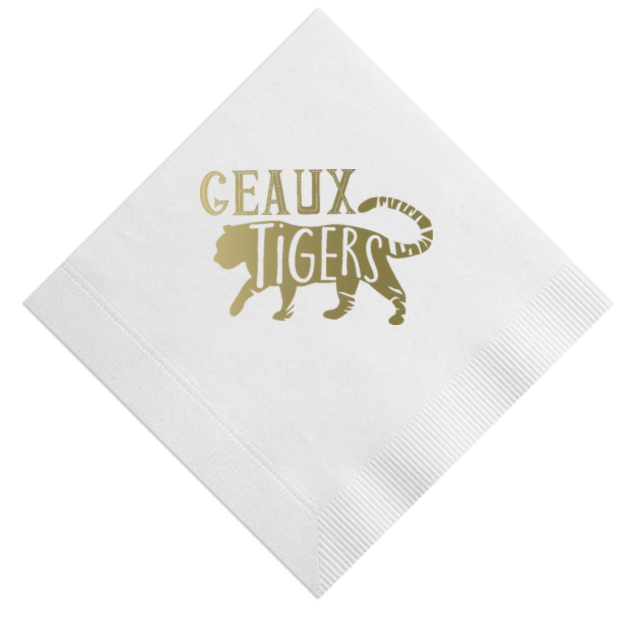 Geaux Tigers with Tiger Beverage Napkin