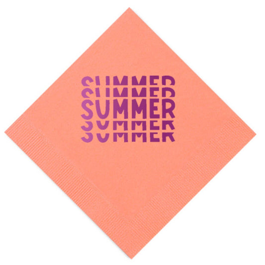 Summer Repeat Beverage Napkin