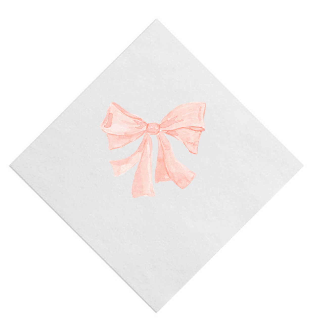 Watercolor Bow Beverage Napkin
