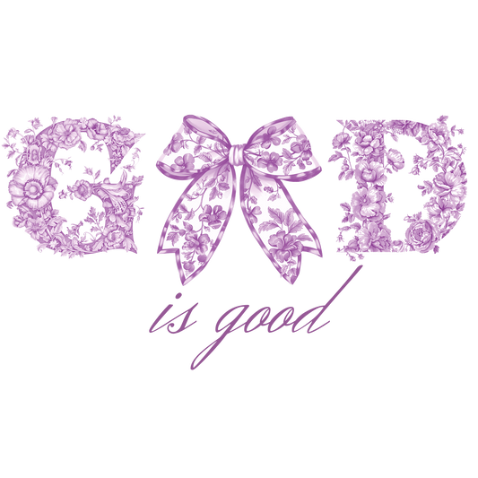 Purple Chenoise God is Good DTF Transfer