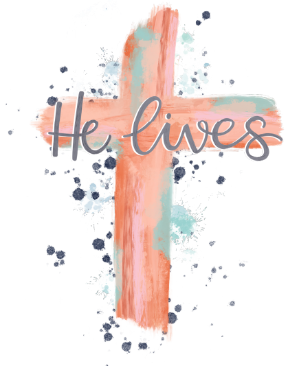 He Lives Pink Cross DTF Transfer