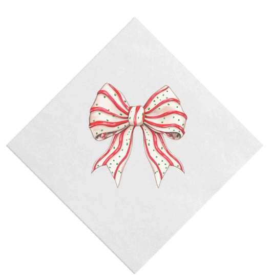 Christmas Tree Cake Coquette Beverage Napkin