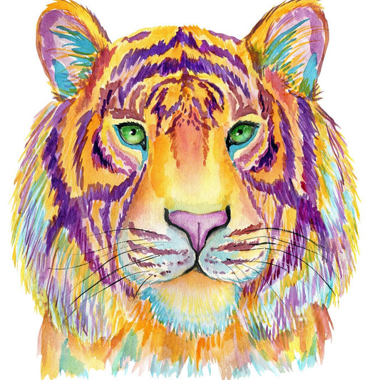 Watercolor Tiger DTF Transfer