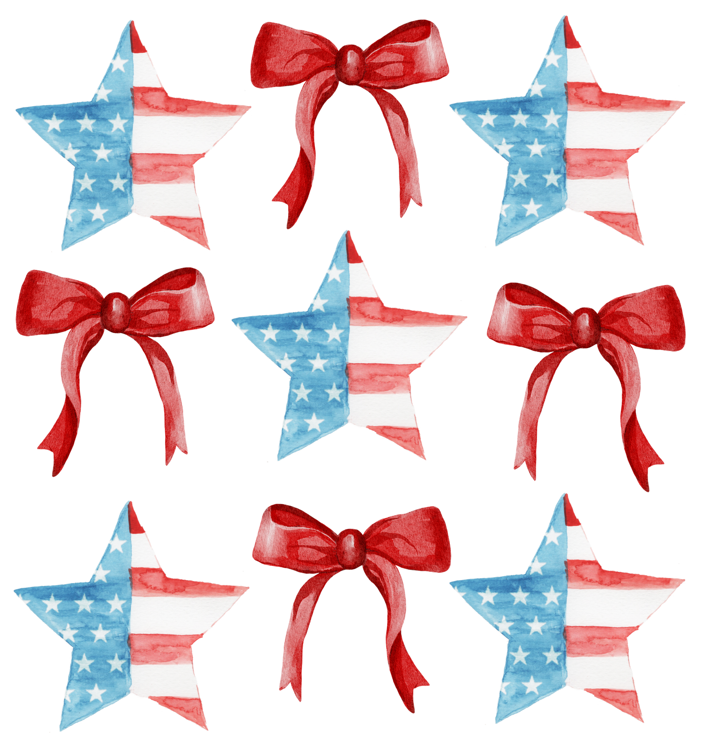 Stars and Bow Coquette DTF Transfer