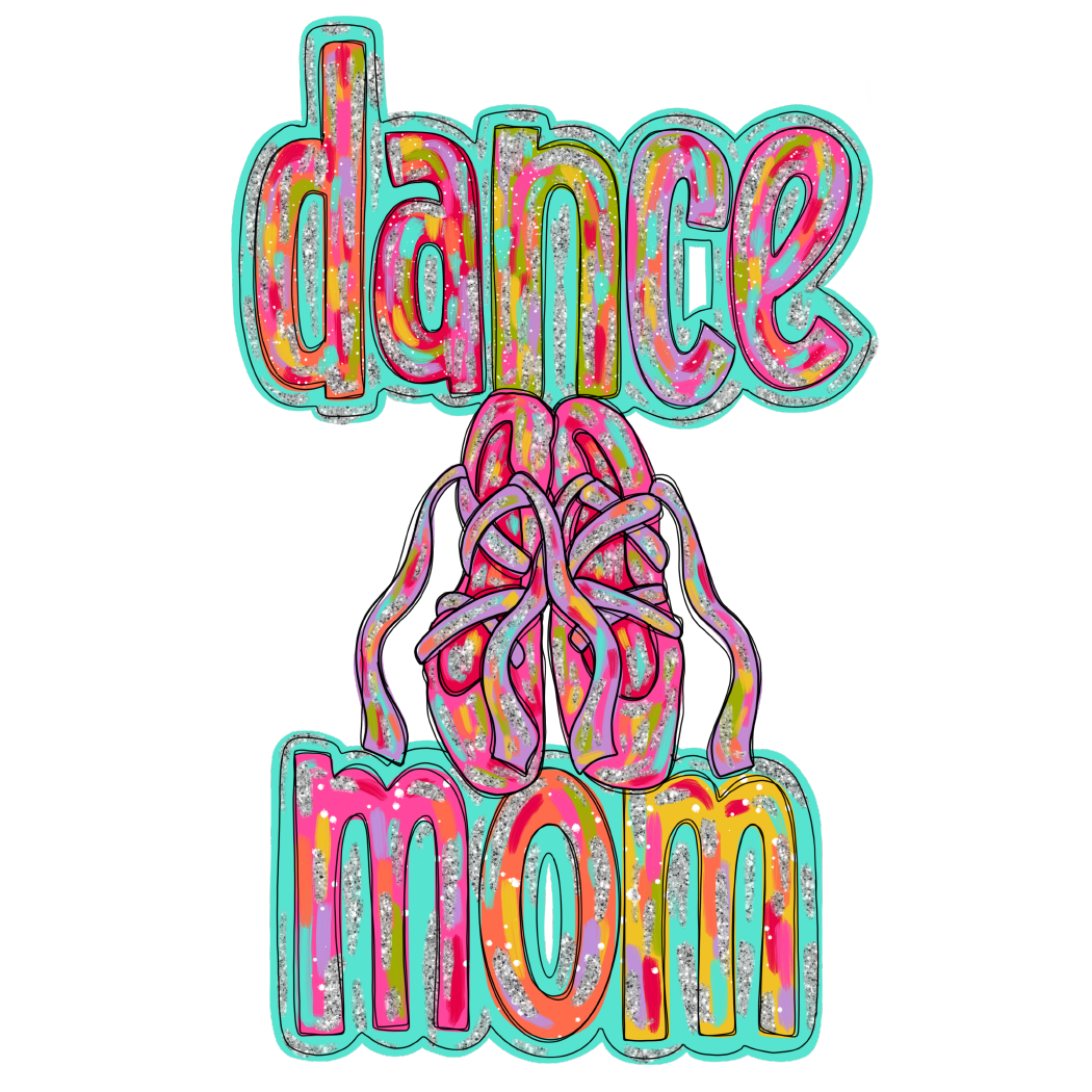 Dance Mom Silver Glitz DTF