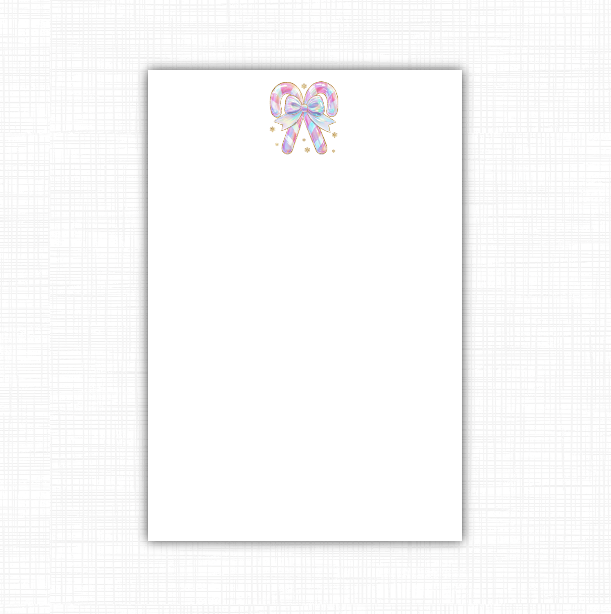 Metallic Candy Cane Notepad